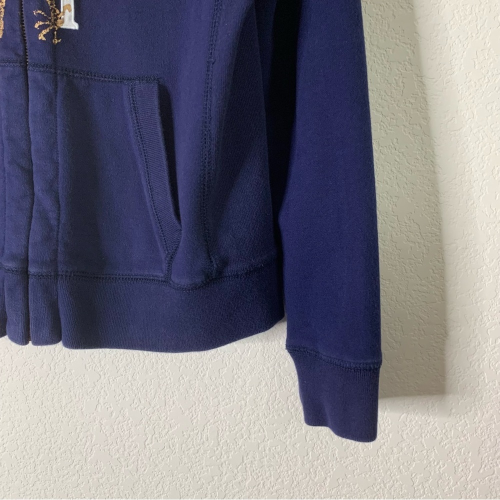 Lauren Ralph Lauren jeans blue y2k full zip hooded sweater M - Picture 2 of 7